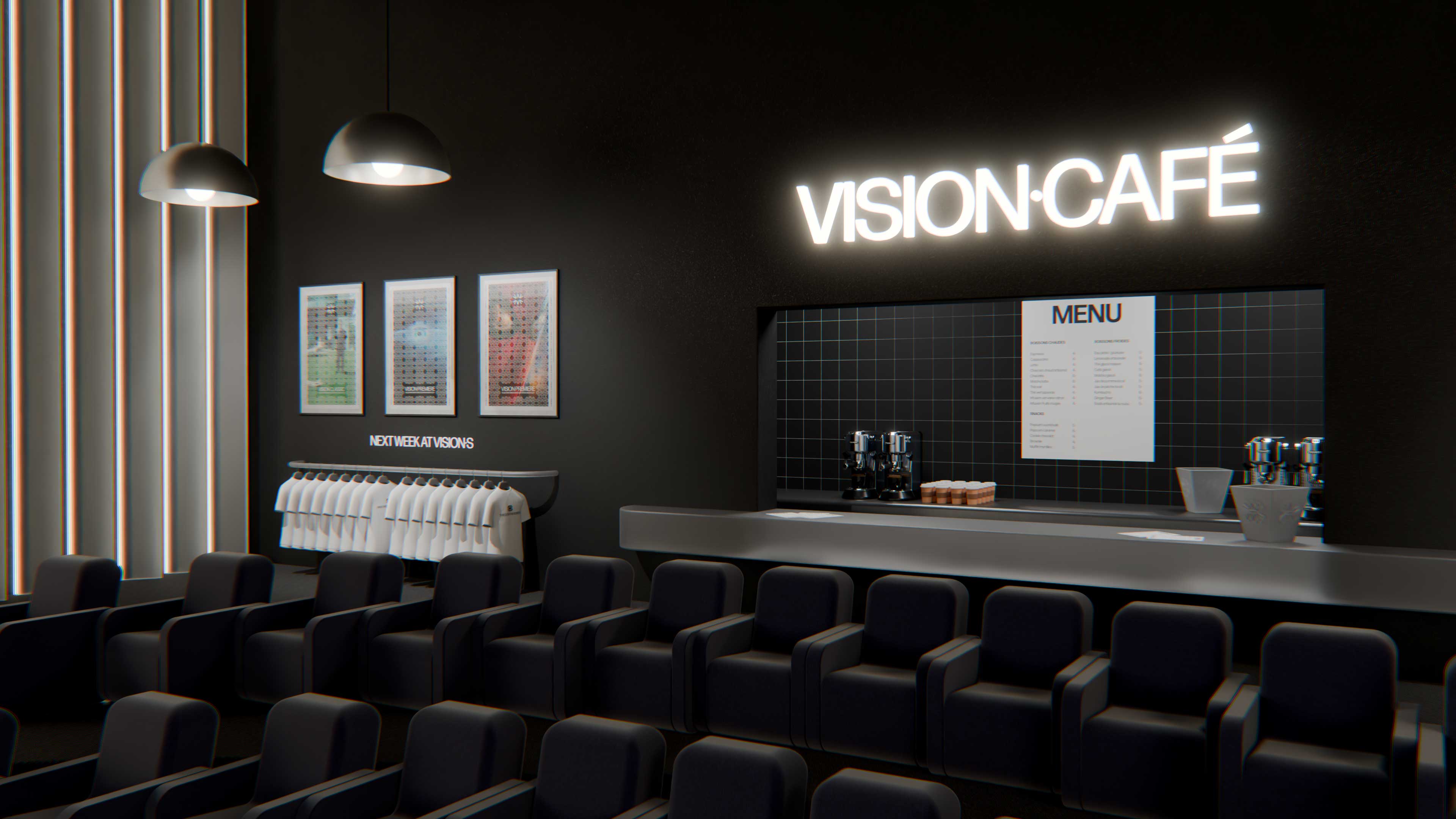 Vue gauche de l’espace café VISION∙S